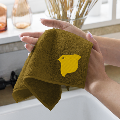 [Chidori] Imabari towel yellow logo (embroidery)