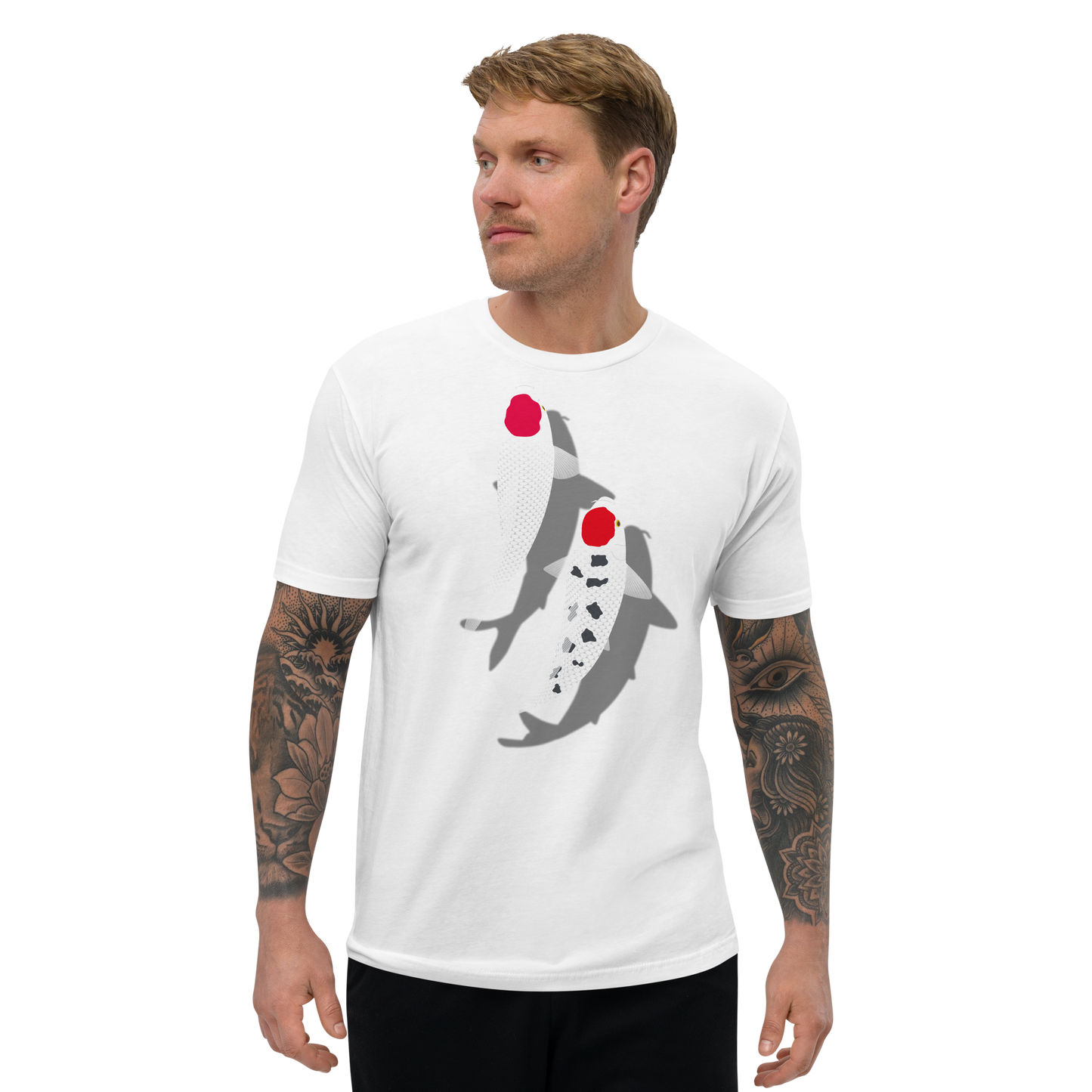 [Koi] T-shirt tancho red and white (men's)