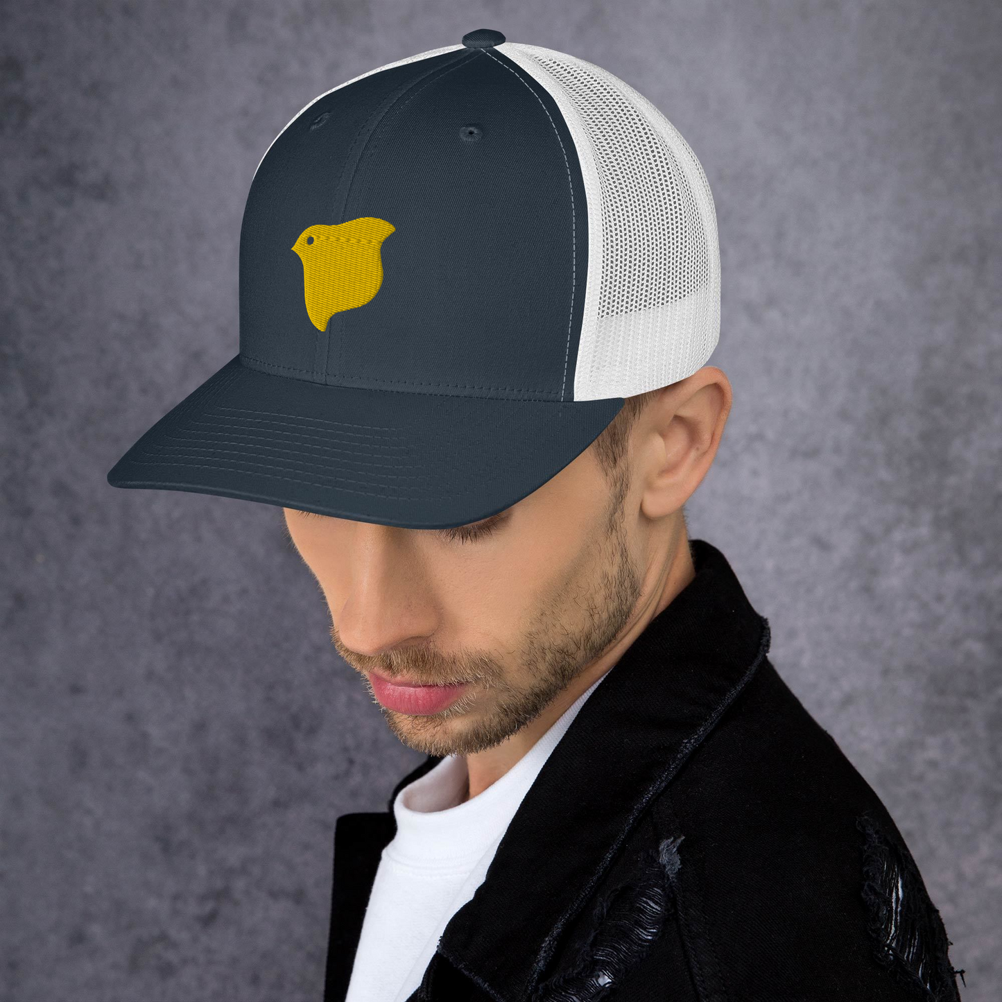 [Chidori] Trucker Cap Yellow Logo (Embroidery)