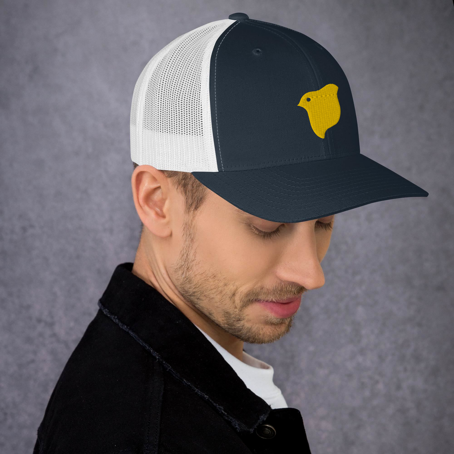 [Chidori] Trucker Cap Yellow Logo (Embroidery)