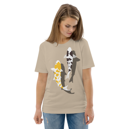 [Koi] T-shirt white tortoiseshell/German upholstery (unisex)