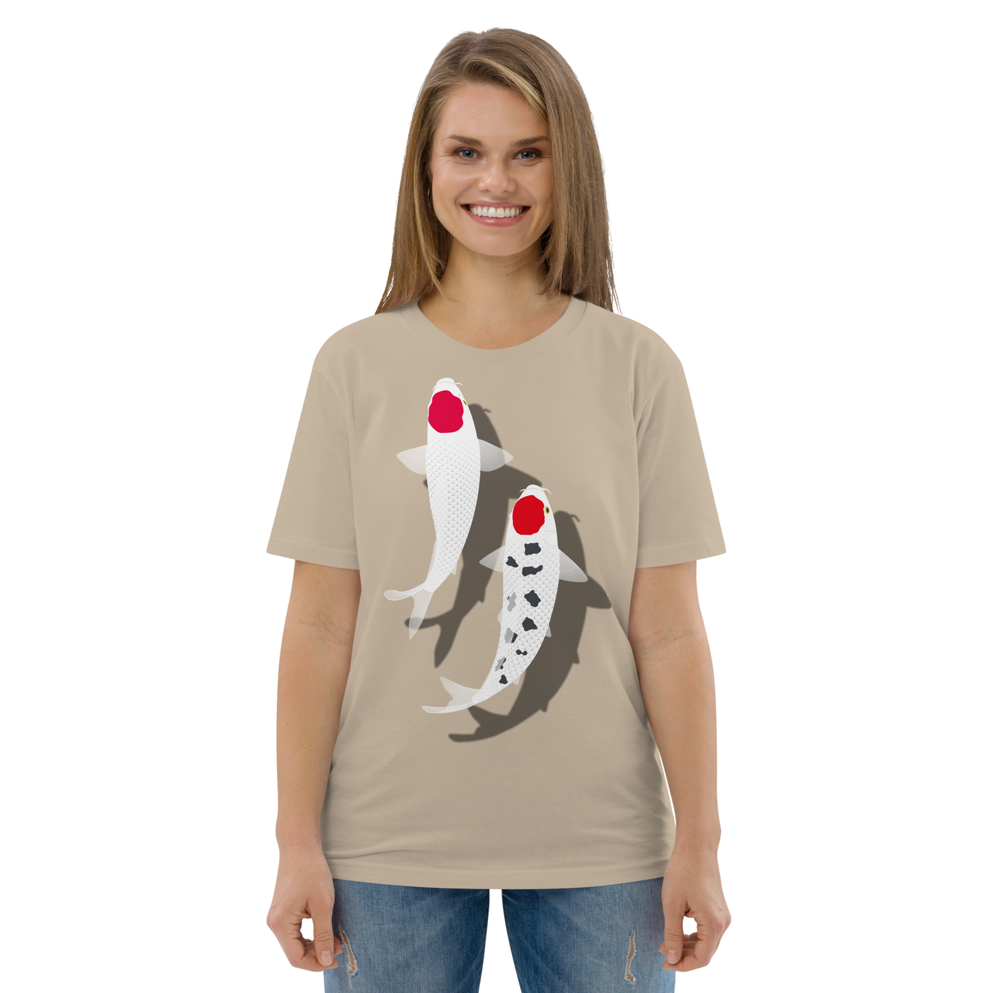 [Koi] T-shirt tancho red and white (unisex)