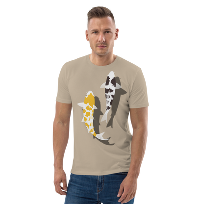 [Koi] T-shirt white tortoiseshell/German upholstery (unisex)