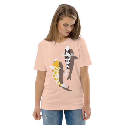 [Koi] T-shirt white tortoiseshell/German upholstery (unisex)