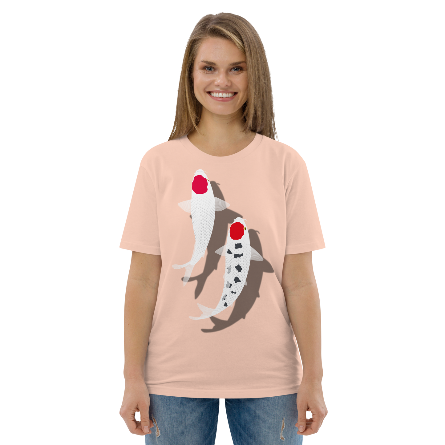 [Koi] T-shirt tancho red and white (unisex)