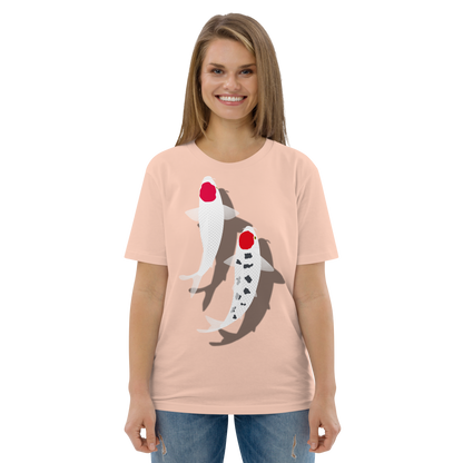 [Koi] T-shirt tancho red and white (unisex)