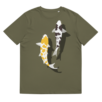 [Koi] T-shirt white tortoiseshell/German upholstery (unisex)