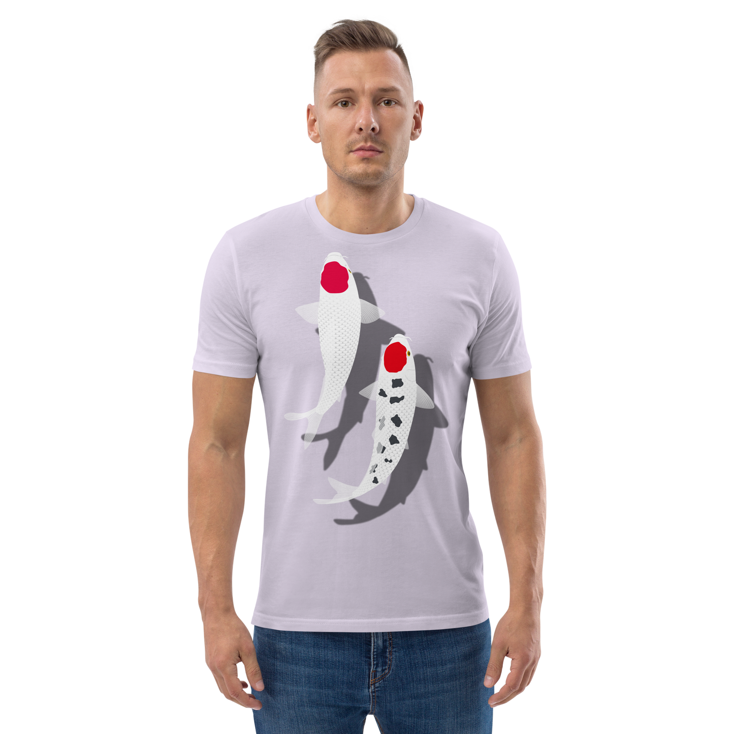 [Koi] T-shirt tancho red and white (unisex)