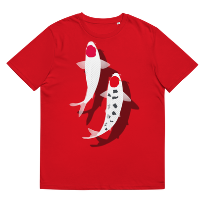 [Koi] T-shirt tancho red and white (unisex)