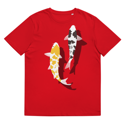 [Koi] T-shirt white tortoiseshell/German upholstery (unisex)