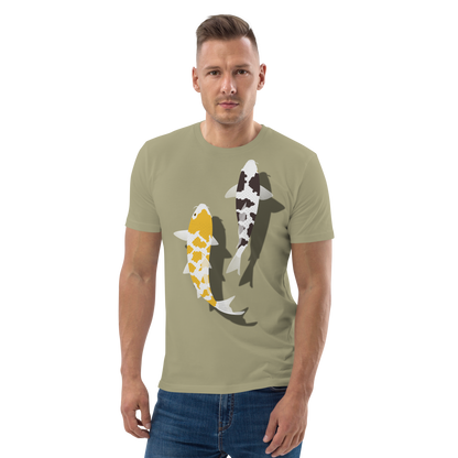 [Koi] T-shirt white tortoiseshell/German upholstery (unisex)