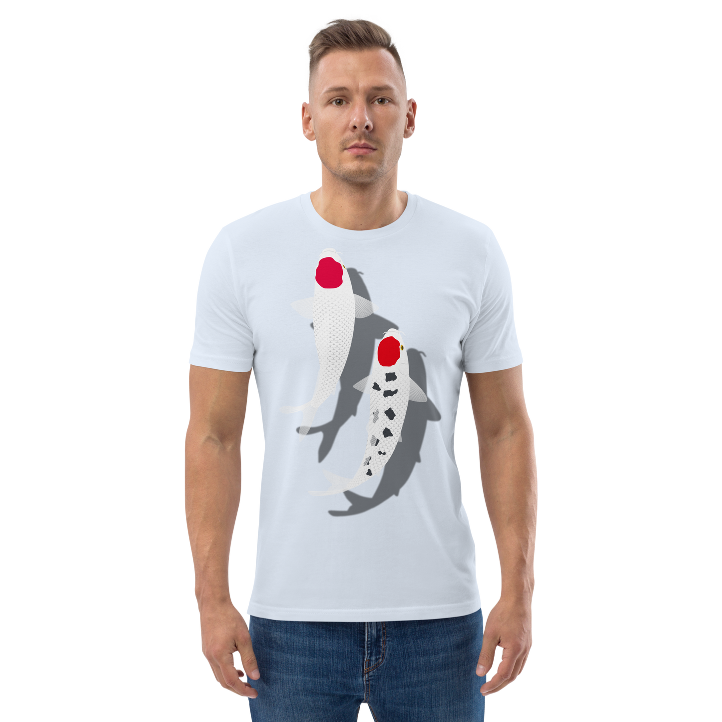 [Koi] T-shirt tancho red and white (unisex)