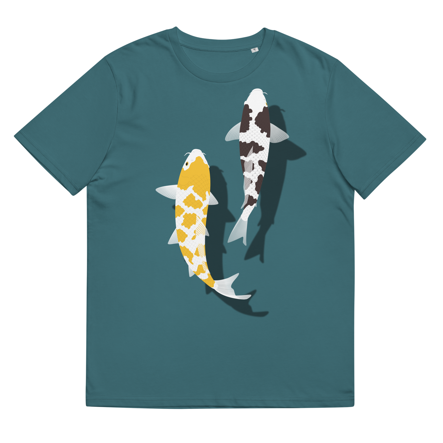 [Koi] T-shirt white tortoiseshell/German upholstery (unisex)