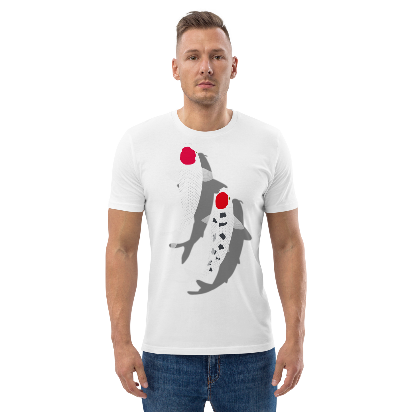 [Koi] T-shirt tancho red and white (unisex)