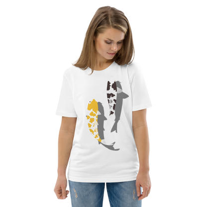 [Koi] T-shirt white tortoiseshell/German upholstery (unisex)