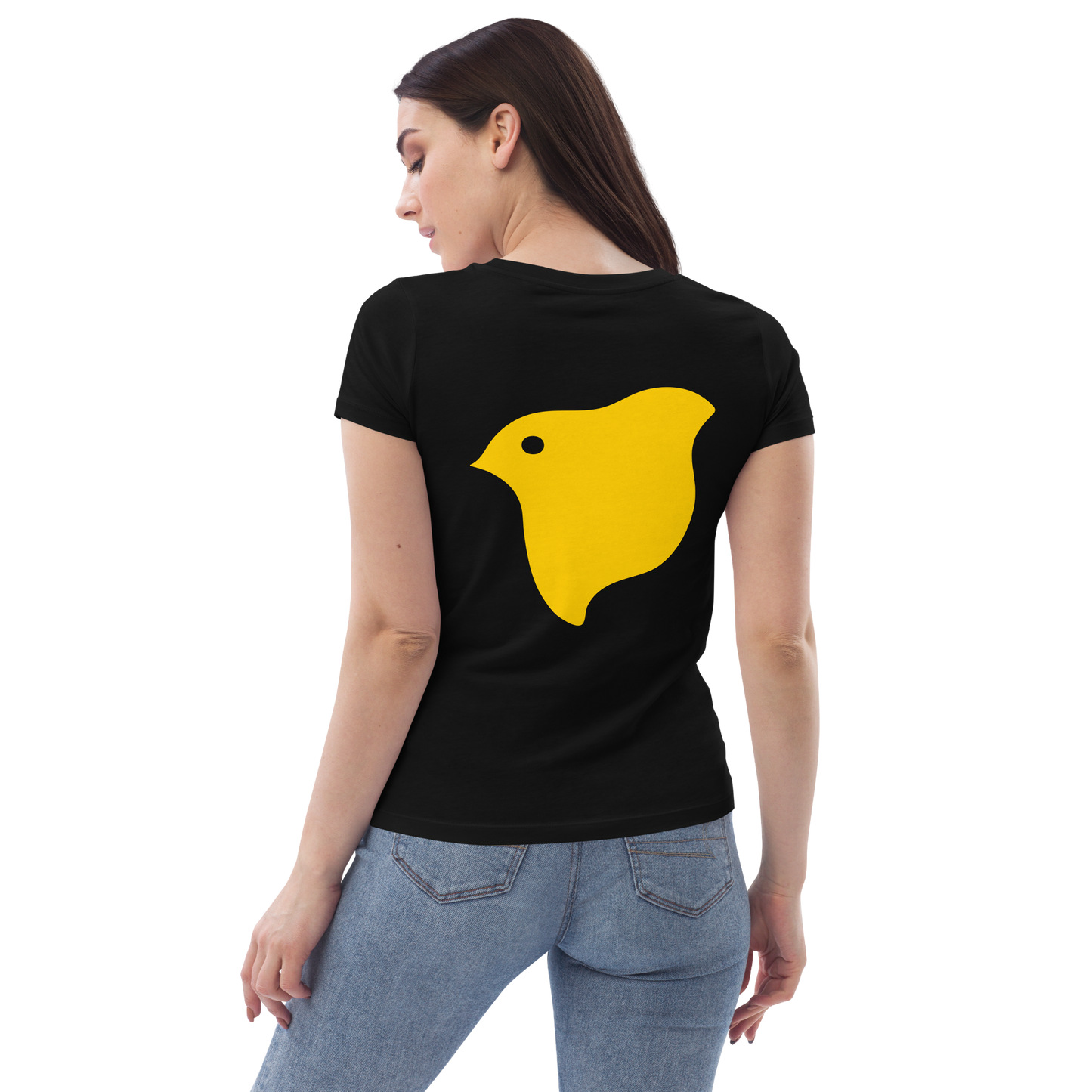 [Chidori] T-shirt yellow logo (ladies)