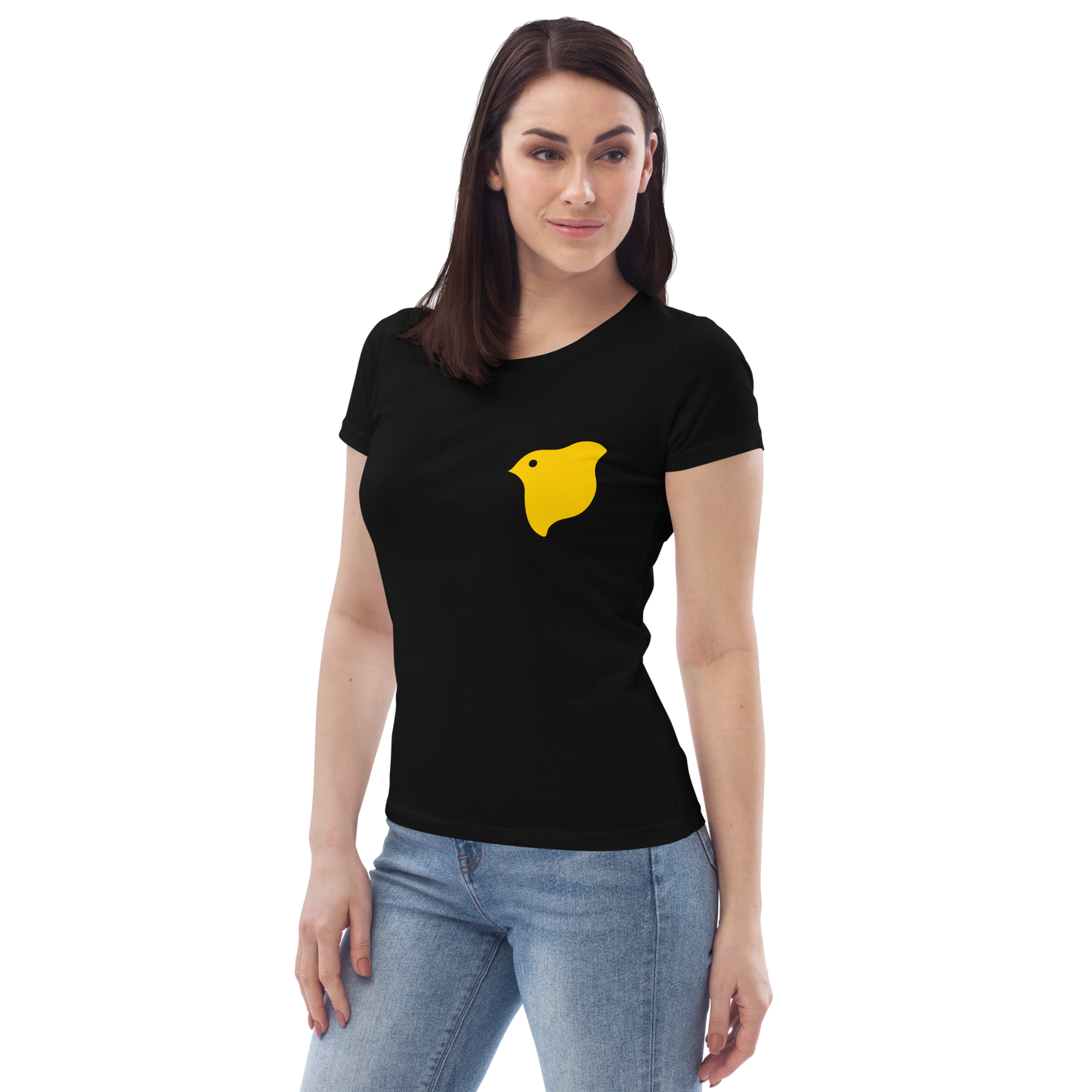 [Chidori] T-shirt yellow logo (ladies)