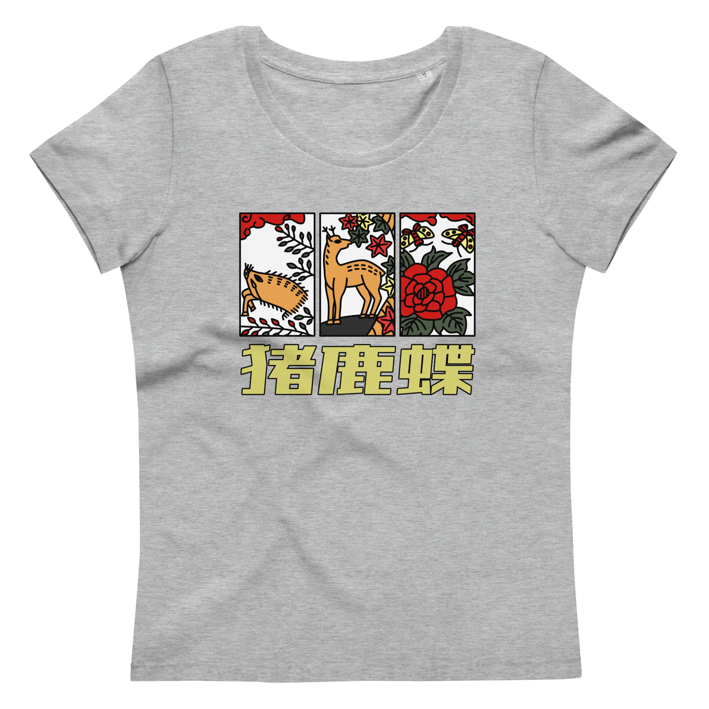 [Hanafuda] T-shirt Modern Ino-Shikacho (Ladies)