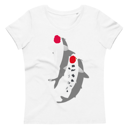 [Koi] T-shirt tancho red and white (ladies)