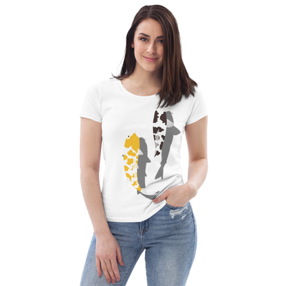 [Koi] T-shirt white tortoiseshell/German upholstery (ladies)