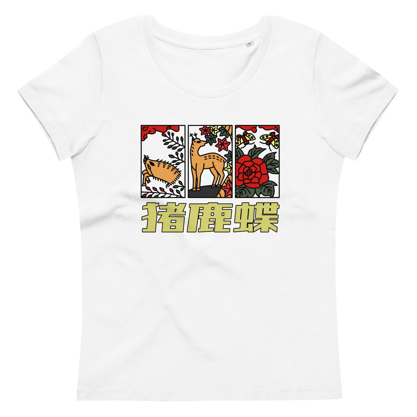 [Hanafuda] T-shirt Modern Ino-Shikacho (Ladies)