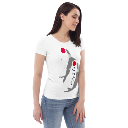 [Koi] T-shirt tancho red and white (ladies)